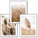 Set de 3 postere boho KMBpress #14 iarbă uscată 50 × 70 cm
