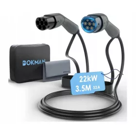    Cablu de încărcare Bokman Tip 2 EV 3 moduri / 32A / 22KW / 3 faze