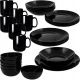 Set de Veselă Divali Negru - Elegant și Modern, 30 de Piese