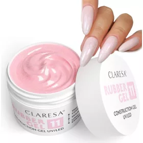   CLARESA RUBBER GEL 11 GEL DE CONSTRUIRE CU TIxotropie - 11 TRANDAFIRI CU PARTICULE 45 g