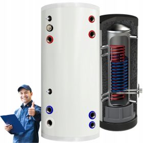    Alimentare cazan CWU rezervor de apa calda INOX 2 oale sub presiune 400L