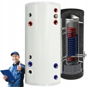    Alimentare cazan CWU rezervor apa calda INOX 2 oale sub presiune 500L