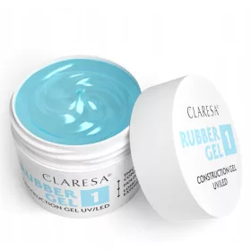    CLARESA RUBBER GEL 1 GEL GROS DE CONSTRUIRE A UNGHII, TRANSPARENT 45 g