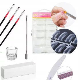    KIT GEL ACRIL 3x MATRISE PERIE LAMA ROTUNDA PILE DE STICLA DE LUSTRUIRE