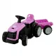  Tractor alimentat cu baterii pentru copii + remorcă TRAK-SX-1 - ROZ