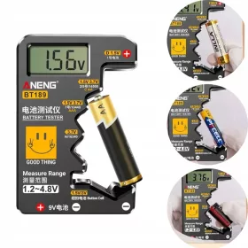  TESTER BATERIE BUTON 9V NDC AA AAA UNIVERSAL cu DISPLAY LCD