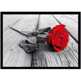 Tablou Modern în Ramă Neagră din Lemn 70x100 cm - Rose 2
