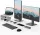  Suport pentru monitor Fenge, Suport pentru monitor dublu cu 2 sertare, Rider pentru monitor pt
