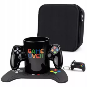    Set jucător - cană, tampon și breloc în formă de gamepad într-o carcasă