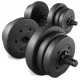 Set de exerciții cu gantere bituminoase reglabile de 20 kg pentru sală 2x10 kg