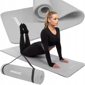  Covoraș de exerciții Springos 183 cm x 61 cm gri