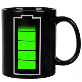    Cana Battery Magic Gift Mare pentru Cafea Negru Schimbare Culoare 330ml
