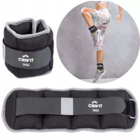    CRIVIT GREUTĂȚI MANSETE GREUTATE PENTRU EXERCIȚII DE FITNESS SPORT 2 BUC. X 1KG