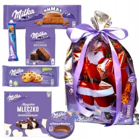  Pachet mare cadou Mos Craciun cu dulciuri Milka