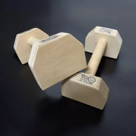  Mânere de împingere paralele din lemn pentru gimnastică