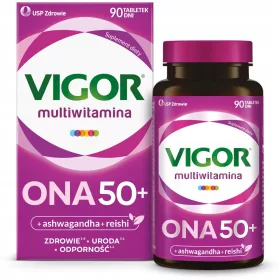   Multivitamine VIGOR ONA 50+ pentru Femei, cu Adaptogeni, 90 Tablete