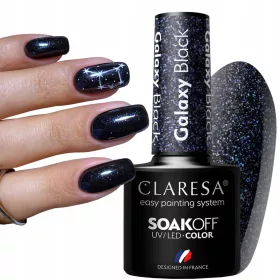    OJA HIBRID CLARESA GALAXY BLACK BLACK CU PARTICULE DE GLITTER 5 ml