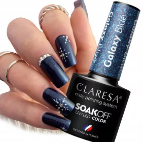    OJA HIBRID CLARESA GALAXY BLUE BLUE CU PARTICULE DE GLITTER 5 ml