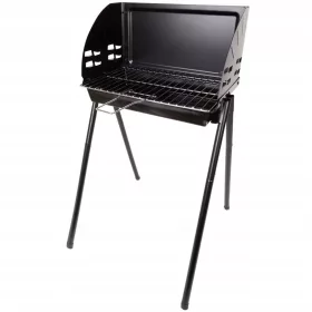    Grătar pliabil METAL cu cărbune 39cm x 23cm înălțime 73cm