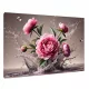 Tablou Modern pe Pânză cu Peonii pentru Living, 120x80 cm