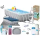  TRAMPOLINA MARE DE GRADINA SIGURANTA 252CM CU SCARA IN PLASA SET INALT