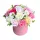 Cutie cu flori roz de săpun, înălțime 19–23 cm
