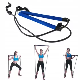  Baston Pilates pentru exercitii de fitness 92 cm TPE Metal