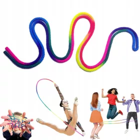    Coarda de gimnastica din nailon de 3m, gradient colorat, accesoriu fitness