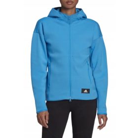    Hanorac sport de dama ADIDAS MISSION albastru cu gluga, marimea XS