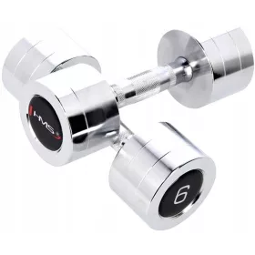   Haltere cromate 2 x 6 Kg pentru exercitii Haltere de antrenament HMS