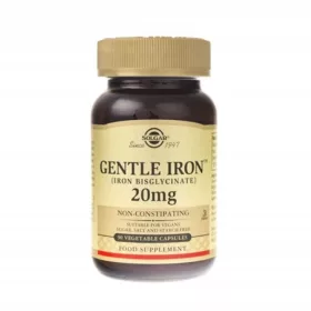  Solgar Gentle Iron 20 mg, supliment alimentar pentru adulți, 90 capsule