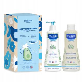   Mustela Set Îngrijire Delicată Bebeluși cu Extract de Avocado Organic, 2x500 ml