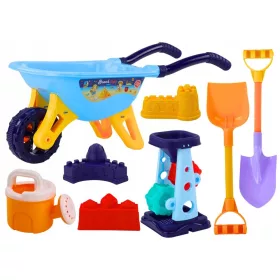    Set de jucării cu nisip Roată de râșniță Lopată Adăpatoare Albastru