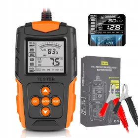    TESTER DIGITAL PENTRU BATERIE 12V 24V 3-200AH CU CLEMĂ DE CURU