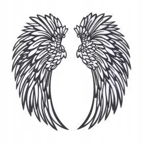  Wings Wall Sculpture Art Metal Hollow Out