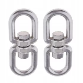    2x conector pivotant din oțel inoxidabil Rotator solid pentru leagăne M6