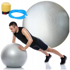    Minge de gimnastică 65 cm pentru exerciții de fitness și reabilitare, set cu pompă