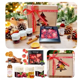    Set de Crăciun Crăciun ciocolată sirop de miere dulceață de afine