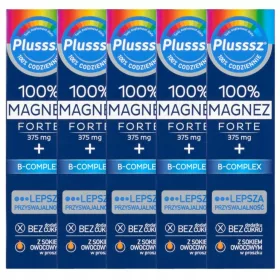   Supliment alimentar Plusssz 100% Magnez Forte + B-Complex cu 20 tablete efervescente