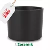 Husa ceramica neagra mata Ceramik 30,5 × 32 cm