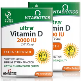   Set de 2x Vitabiotics Ultra Vitamin D 2000IU, 192 Tablete Totale
