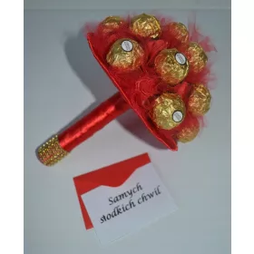  Frumos buchet de bomboane cadou Ferrero Rocher 24 cm