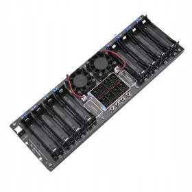    Tester de baterie 18650 8 canale cu modul detector de putere tip C, negru
