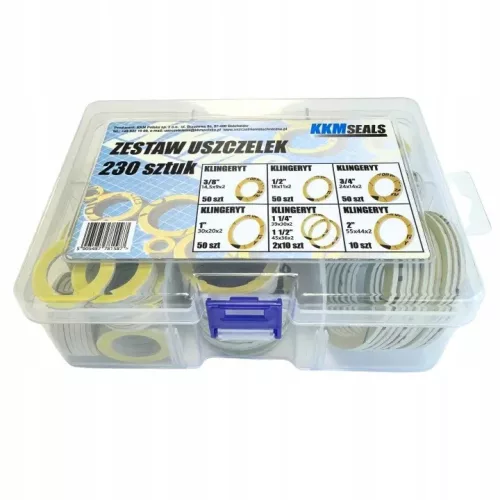 Set etanșări plate KKM SEALS 230 bucăți în 7 dimensiuni