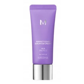   Cremă BB Missha M Perfect Cover Serum SPF50+, 20ml, Nuanța Warm Beige