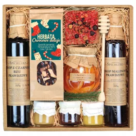    Cos Cadou de Craciun Cadou Miere Sirop Ciocolata Ceai NATURAL