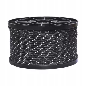    Diametru 3 mm, lungime 50 m Funie din nailon pentru cort, neagra