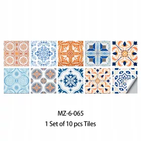  10 bucăți lipici de podea din gresie mat cu model mandala