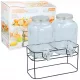  Borcan dublu din sticla cu robinet pentru apa, limonada, CUSINE ELEGANCE 2x4L
