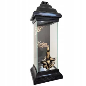   Lumânare Memorială Decorativă de Crăciun, Mare și din Sticlă
